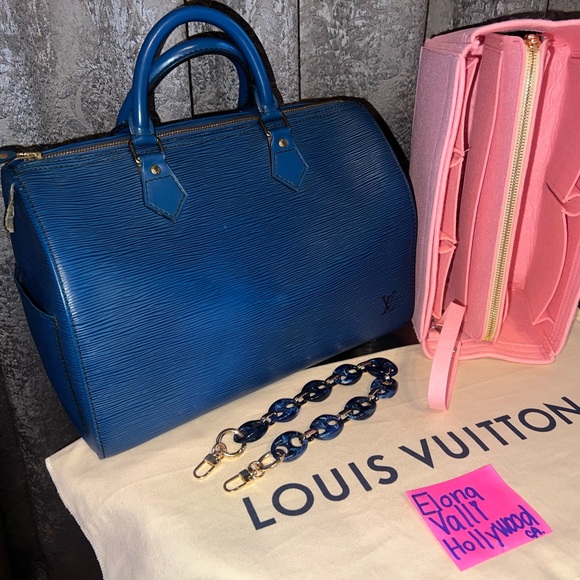 Louis Vuitton speedy 35 epi-blue - Picture 13 of 16